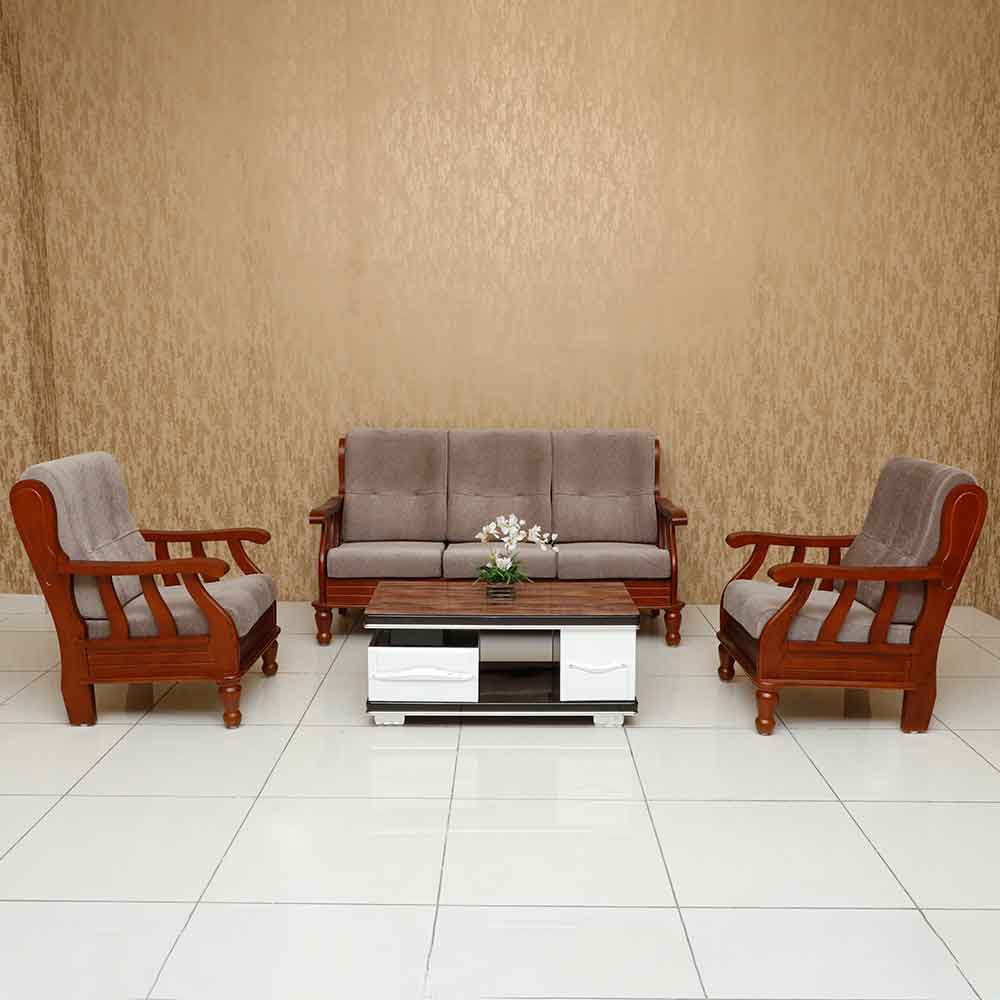 MAARK WOODEN SOFA SET (3+1+1) HB VF