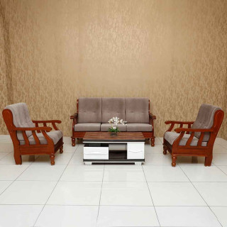 MAARK WOODEN SOFA SET (3+1+1) HB VF