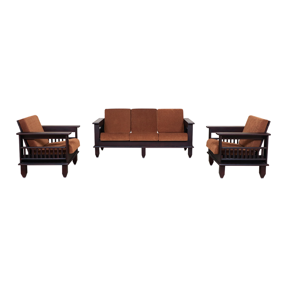 MAARK WOODEN SOFA SET (3+1+1) SR VF