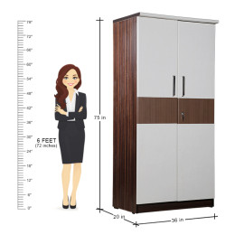 MAARK 2 DOOR WARDROBE PF PREMIUM