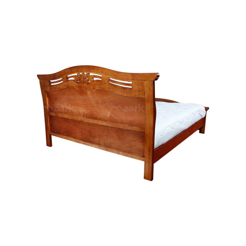 Wooden Flower King Size Cot