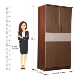 MAARK 2 DOOR WARDROBE PF PREMIUM