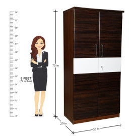 MAARK 2 DOOR WARDROBE PF PREMIUM