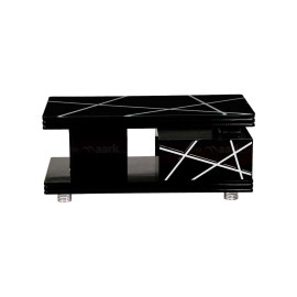 MAARK GLASS TOP COFFEE TABLE CTG-2321-BLACK COLOUR HT