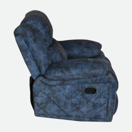 MAARK MANUAL RECLINER FABRIC SOFA SINGLE SEATER PISTHA BLUE COLOUR