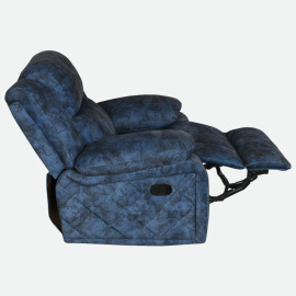 MAARK MANUAL RECLINER FABRIC SOFA SINGLE SEATER PISTHA BLUE COLOUR