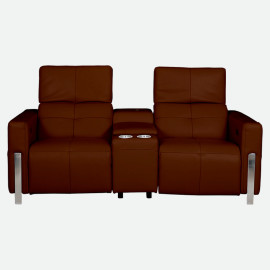 MAARK MOTORIZED RECLINER LEATHER SOFA SET (3R+2R+1R) FJ355-501C BROWN COLOUR HT