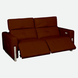MAARK MOTORIZED RECLINER LEATHER SOFA SET (3R+2R+1R) FJ355-501C BROWN COLOUR HT