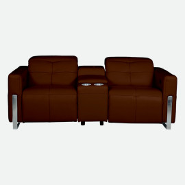 MAARK MOTORIZED RECLINER LEATHER SOFA SET (3R+2R+1R) FJ355-501C BROWN COLOUR HT