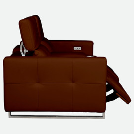 MAARK MOTORIZED RECLINER LEATHER SOFA SET (3R+2R+1R) FJ355-501C BROWN COLOUR HT