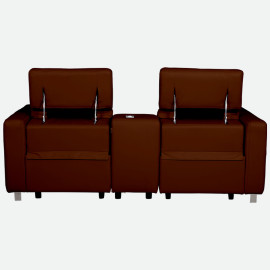 MAARK MOTORIZED RECLINER LEATHER SOFA SET (3R+2R+1R) FJ355-501C BROWN COLOUR HT