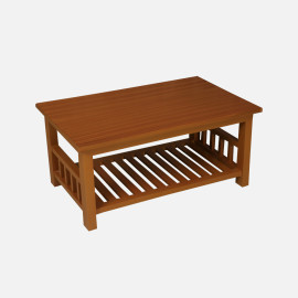 MAARK WOODEN FINISH M-REEPER COFFEE TABLE TEAK COLOUR