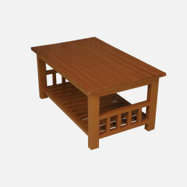 MAARK WOODEN FINISH M-REEPER COFFEE TABLE TEAK COLOUR