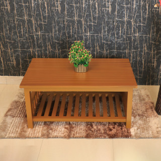 MAARK WOODEN FINISH M-REEPER COFFEE TABLE TEAK COLOUR