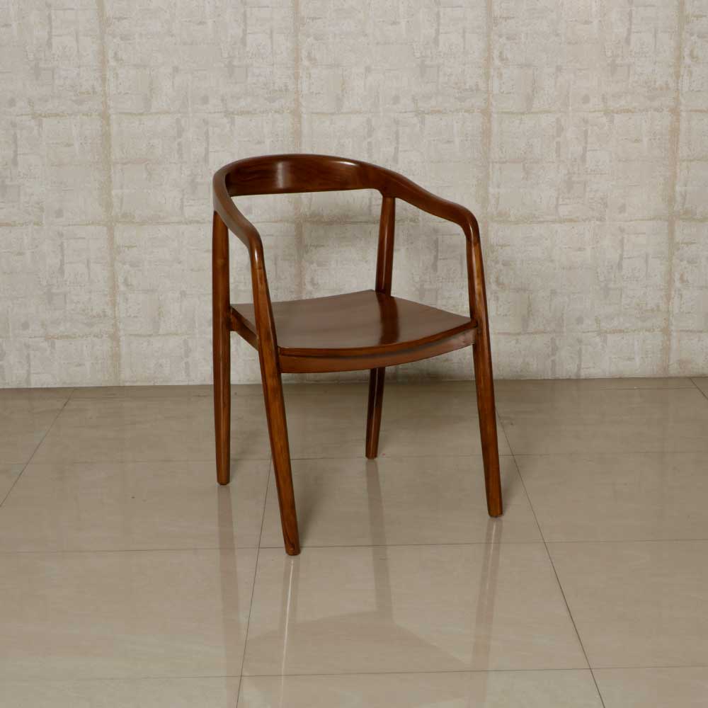 WOODEN ROUND SITOUT CHAIR ING TEAK WOOD COLOR