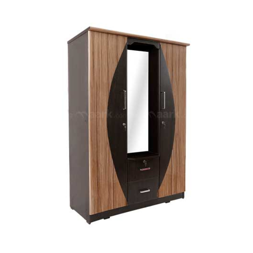 MAARK 3 DOOR WARDROBE PF WITH DRESSER