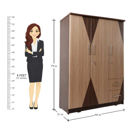 MAARK 3 DOOR WARDROBE PF PREMIUM