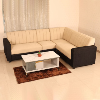 MAARK FABRIC CORNER SOFA 5 SEATER HACKSAW