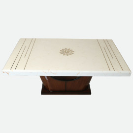MAARK MARBLE TOP 6 SEATER DINING SET 6042 TD
