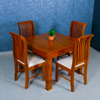 MAARK WOODEN TOP 4 SEATER DINING SET PALAKA-BI04 BI