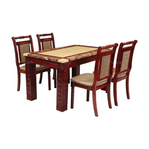Cambrey Four Seater Dining Table in Brown Color
