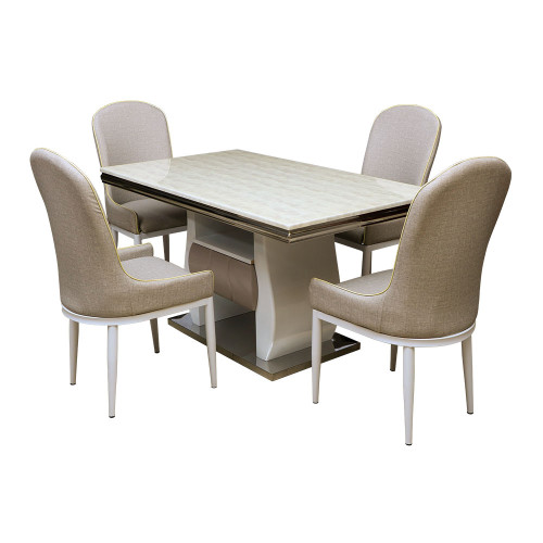 White Four Seater Dining Table