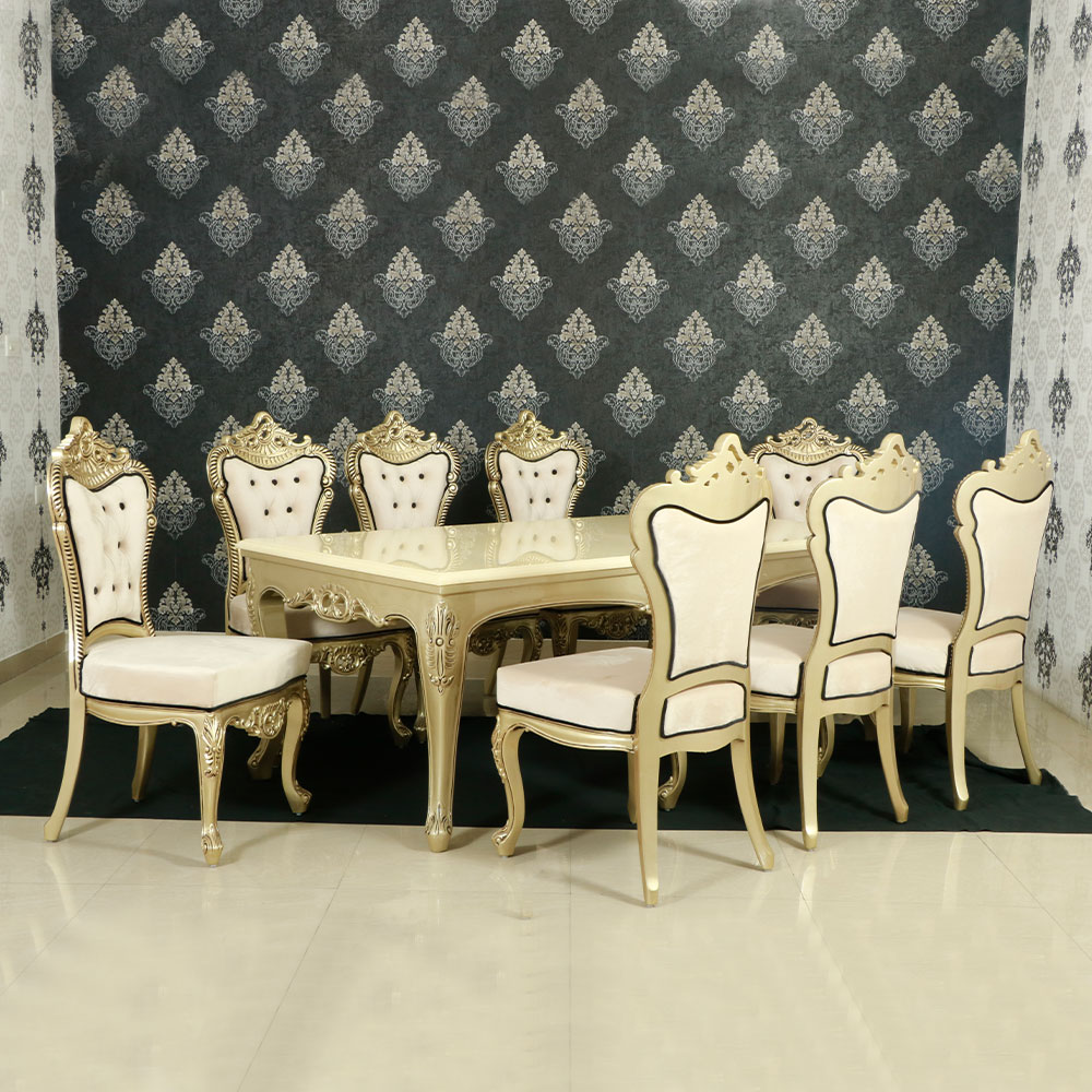 MAARK MARBLE TOP 8 SEATER DINING SET 8001 HOMEX