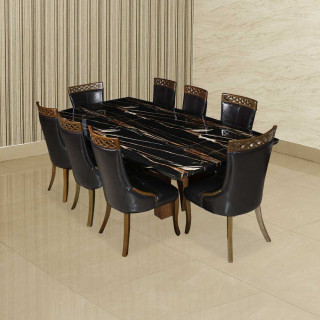MAARK MARBLE TOP 8 SEATER DINING SET 1106-6165 HT