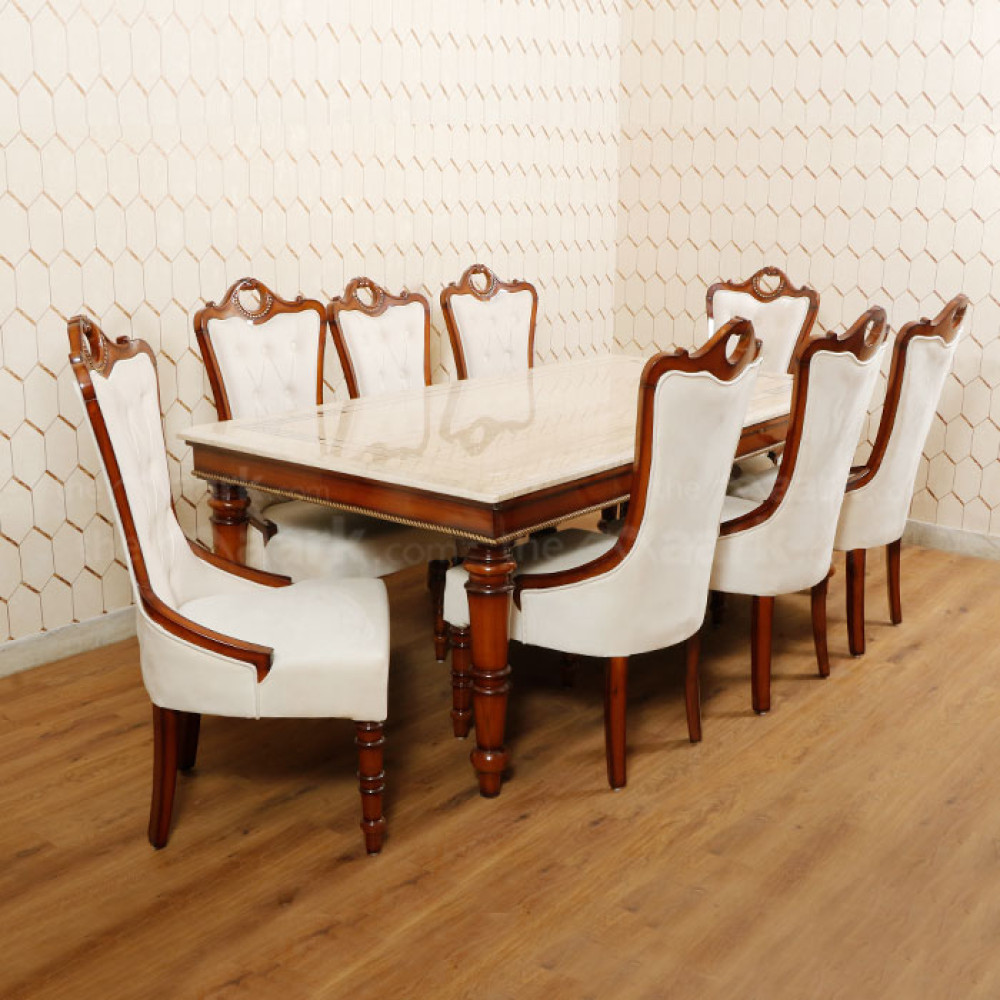 Marble Dining Table Online |Eight- Seater Dining Table Chairs ...