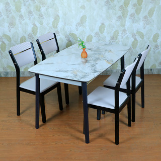 MAARK MARBLE TOP 4 SEATER DINING SET A03-026 HT