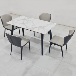 MAARK MARBLE TOP 4 SEATER DINING SET 906A-NEW STYLE HT