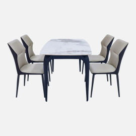 MAARK MARBLE TOP 4 SEATER DINING SET 918-F23 HT
