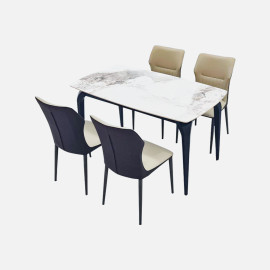 MAARK MARBLE TOP 4 SEATER DINING SET 918-F23 HT