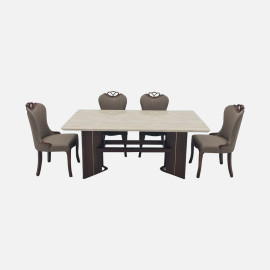 MAARK MARBLE TOP 6 SEATER DINING SET 425-5-902 HT