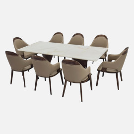 MAARK MARBLE TOP 8 SEATER DINING SET 1941-6059 HT