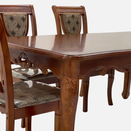 MAARK WOODEN TOP 6 SEATER DINING SET 218-902 HT