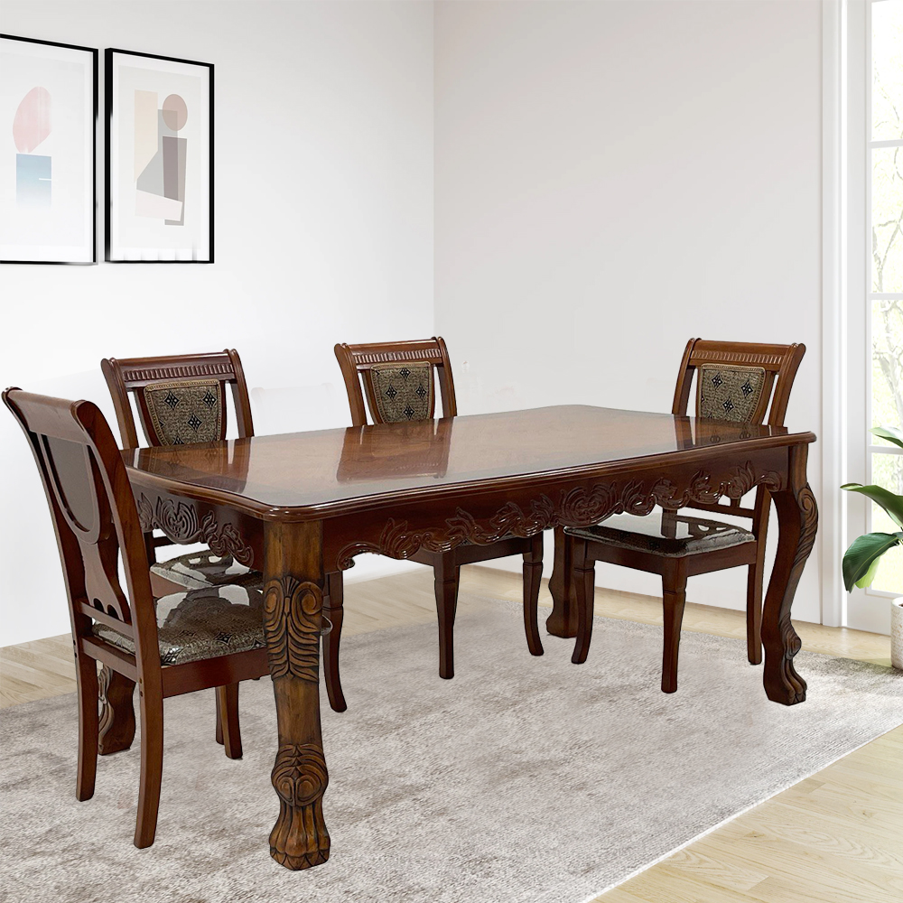 MAARK WOODEN TOP 6 SEATER DINING SET 221-902 HT