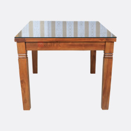 MAARK WOODEN TOP 6 SEATER DINING SET MINIMALS HT