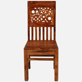 MAARK SHEESHAM WOOD 4 SEATER DINING SET (4.25*2.5) 1183 NATURAL FINISH SV
