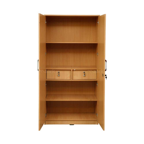 Emilia Wooden Two Door Wardrobe in Peach Color