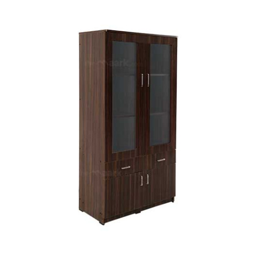 Wooden Glass Bookshelf 