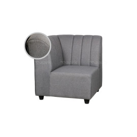 MAARK FABRIC CORNER SOFA 5 SEATER HACKSAW GRAY COLOUR