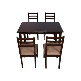 MAARK WOODEN TOP 4 SEATER DINING SET 410-310 MRF