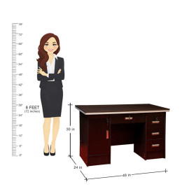 MAARK OFFICE TABLE 12 M23 WALNUT HT