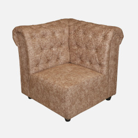 MAARK U SHAPE FABRIC CORNER SOFA 12 SEATER LUX WITH PUFFY BROWN COLOUR