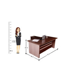 MAARK OFFICE TABLE 6 * 3 WITH SIDE UNIT