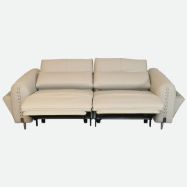 MAARK MOTORIZED RECLINER LEATHER SOFA SET (3R+2R+1R) 2A08-6194-15 BEIGE COLOUR HT