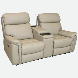 MAARK MOTORIZED RECLINER LEATHER SOFA SET (3R+2R+1R) EXCEL ARIES MALT COLOUR HT