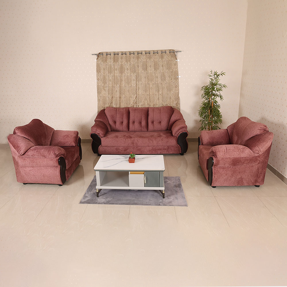 MAARK FABRIC SOFA SET (3+1+1) ROMANTIC
