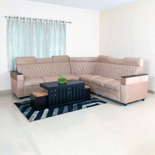 MAARK FABRIC CORNER SOFA 6 SEATER IYARKAI